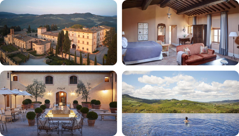 Castello di Casole in Tuscany - romantic hotels in Italy